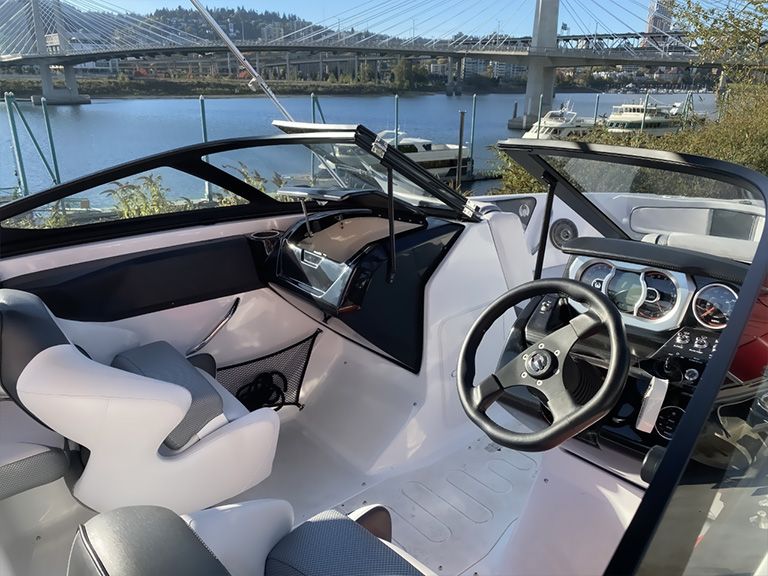 People riding on a Pontoon Boat